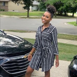 Black & White stripped dress